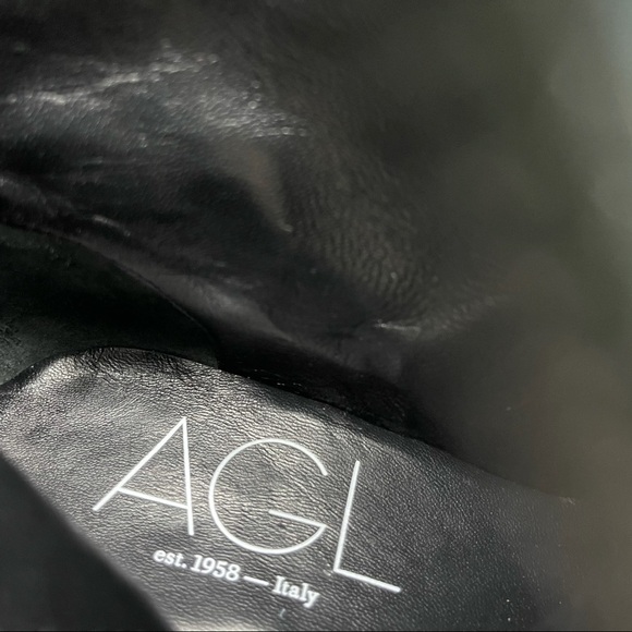 AGL 40mm Patent Leather Midi Boots Size 7 - Picture 13 of 15